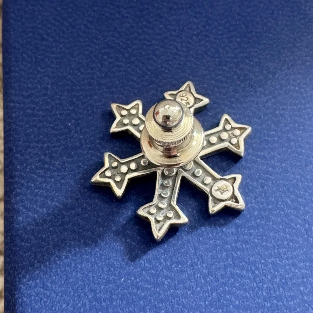 John Hardy .925 Sterling Silver Snowflake Pin / Tie Tac